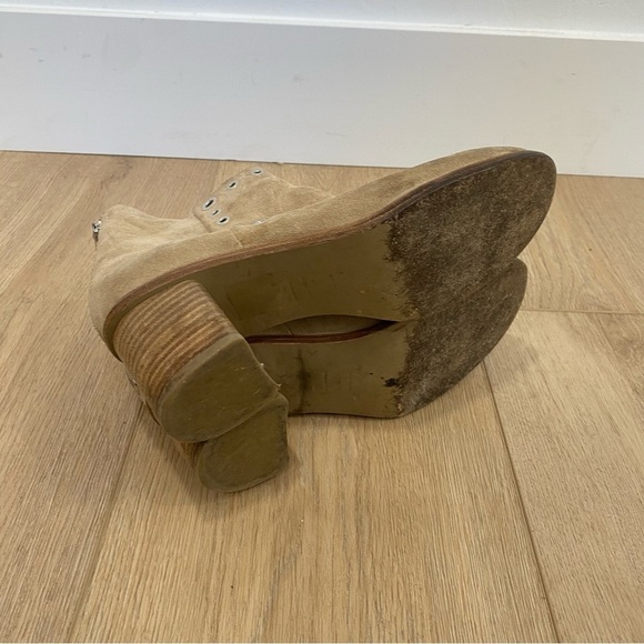 Rag & Bone Willow Boot Grommets Sand Tan Suede Womens 9.5 - Picture 3 of 8